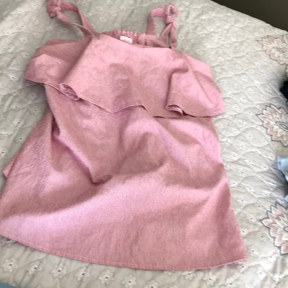 Ingrid and Isabel ruffle striped top/blouse tie - Picture 3 of 5